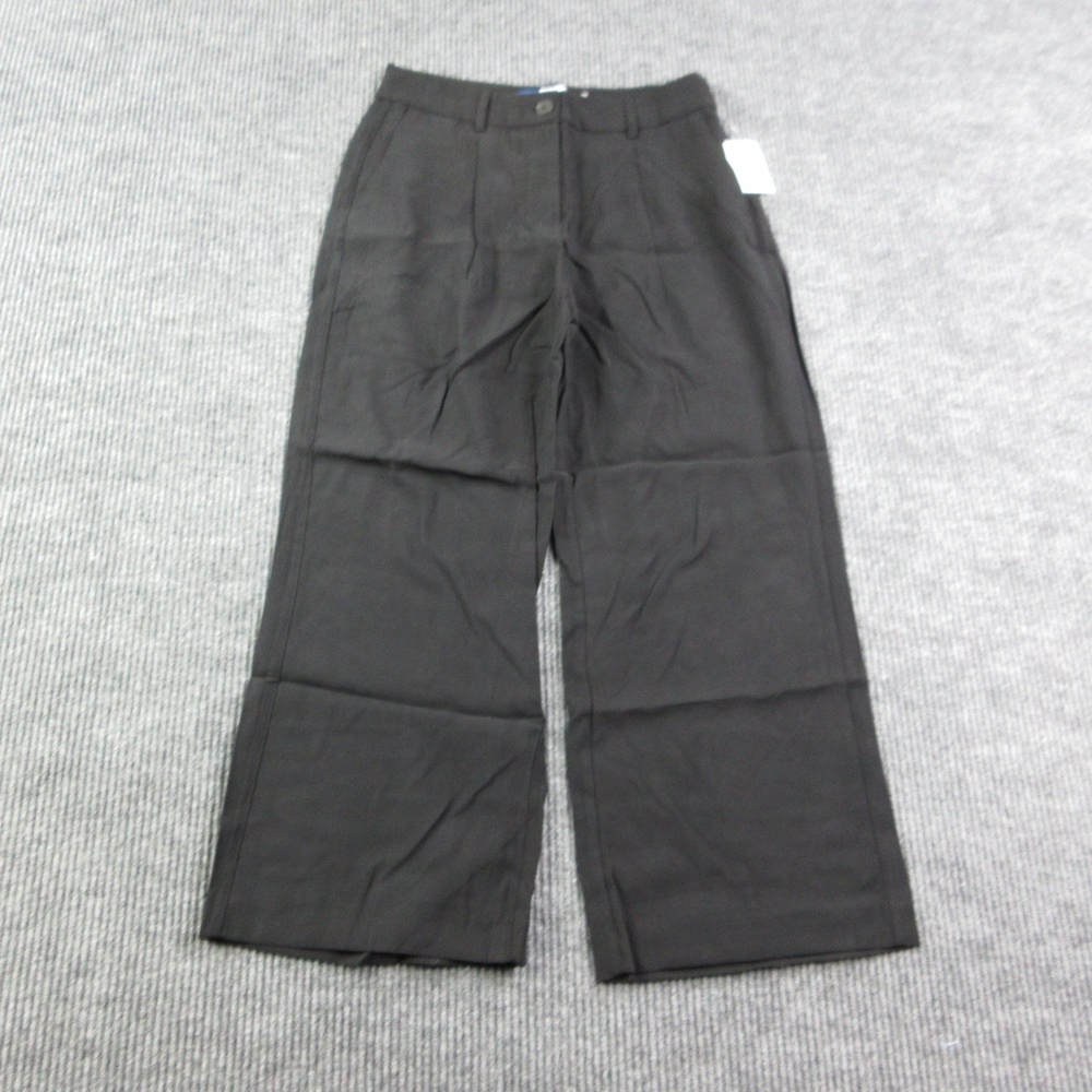 Old Navy Pants Womens Petite 6 Black Super Wide Leg Extra High-Rise 30x27.5* NWT